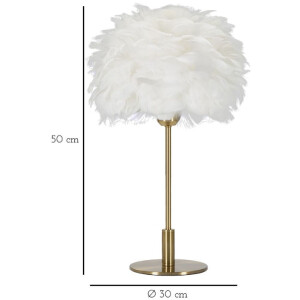 Mauro Ferretti lámpara de mesa bola muelle E27 Ø 30x50 cm oro blanco