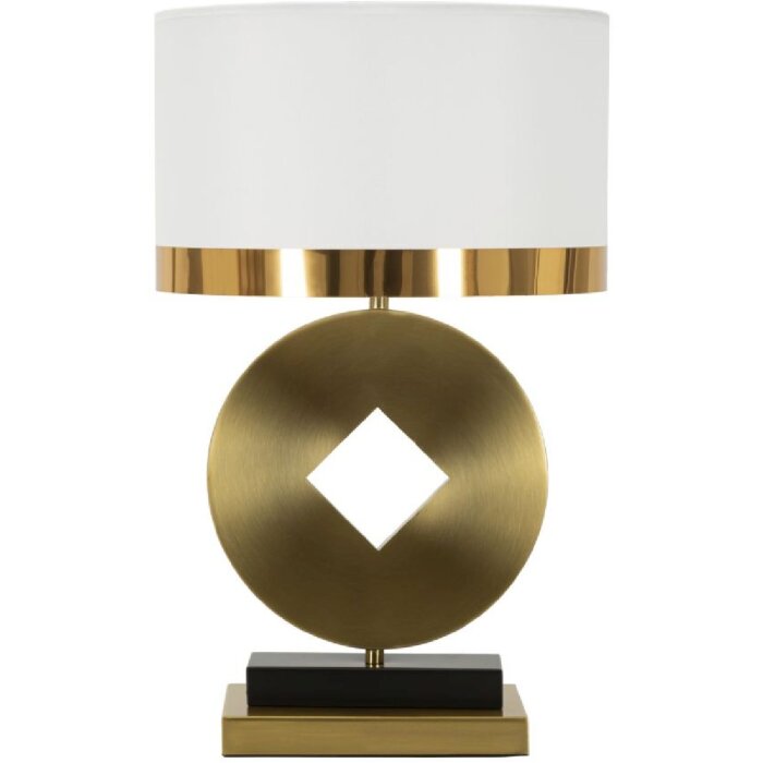 Mauro Ferretti lámpara de mesa Coin E270 Ø 30x53 cm oro blanco