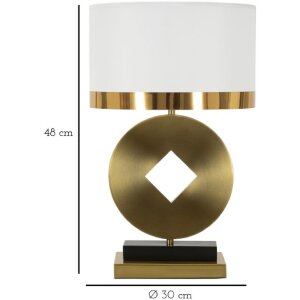 Mauro Ferretti lámpara de mesa Coin E270 Ø 30x53 cm oro blanco