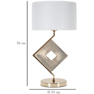 Mauro Ferretti Move lámpara de mesa E27 Ø 30x56 cm oro blanco