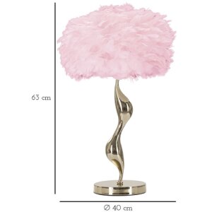 Mauro Ferretti lámpara de mesa slim E27 Ø 40x63 cm oro rosa