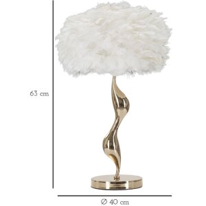Mauro Ferretti lámpara de mesa slim E27 Ø 40x63 cm oro blanco