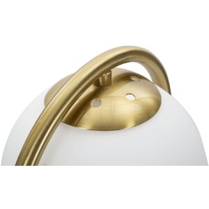 Mauro Ferretti lámpara de mesa Glamy Arc E14 Ø 21x47 cm oro blanco