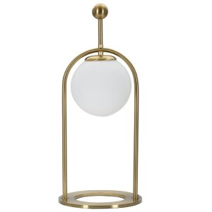 Mauro Ferretti lámpara de mesa Glamy Arc E14 Ø 21x50 cm oro blanco