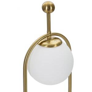 Mauro Ferretti lámpara de mesa Glamy Arc E14 Ø 21x50 cm oro blanco