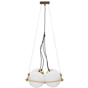 Mauro Ferretti Plafón Japón cuadrado 4 luces E27 45x45x20 cm blanco oro