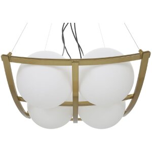 Mauro Ferretti Plafón Japón cuadrado 4 luces E27 45x45x20 cm blanco oro