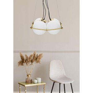 Mauro Ferretti Plafón Japón cuadrado 4 luces E27 45x45x20 cm blanco oro