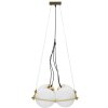 Mauro Ferretti Plafón Japón cuadrado 4 luces E27 45x45x20 cm blanco oro