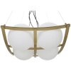 Mauro Ferretti Plafón Japón cuadrado 4 luces E27 45x45x20 cm blanco oro