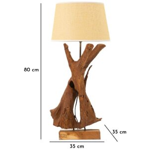 Mauro Ferretti lámpara de mesa Tavolo E27 Ø 35x80 cm marrón