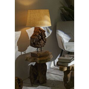 Mauro Ferretti lámpara de mesa Kepala E27 Ø 35x69 cm marrón