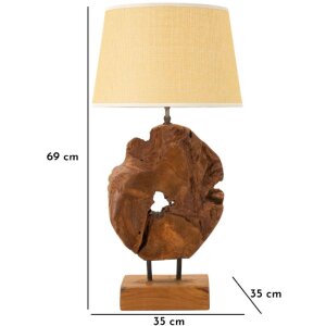 Mauro Ferretti lámpara de mesa Kepala E27 Ø 35x69 cm marrón