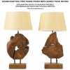 Mauro Ferretti lámpara de mesa Kepala E27 Ø 35x69 cm marrón