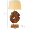 Mauro Ferretti lámpara de mesa Kepala E27 Ø 35x69 cm marrón