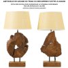 Mauro Ferretti lámpara de mesa Kepala E27 Ø 35x69 cm marrón