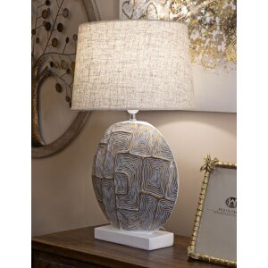 Mauro Ferretti lámpara de mesa Eklipsen E27 Ø 38x64 cm oro blanco