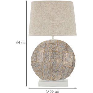 Mauro Ferretti lámpara de mesa Eklipsen E27 Ø 38x64 cm oro blanco
