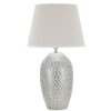 Mauro Ferretti lámpara de mesa wave E27 Ø 35x65 cm blanco plata