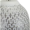 Mauro Ferretti lámpara de mesa wave E27 Ø 35x65 cm blanco plata
