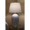 Mauro Ferretti lámpara de mesa wave E27 Ø 35x65 cm blanco plata