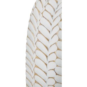 Mauro Ferretti lámpara de mesa hoja E27 Ø 35x65 cm oro blanco