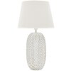 Mauro Ferretti lámpara de mesa hoja E27 Ø 35x65 cm oro blanco