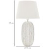 Mauro Ferretti lámpara de mesa hoja E27 Ø 35x65 cm oro blanco