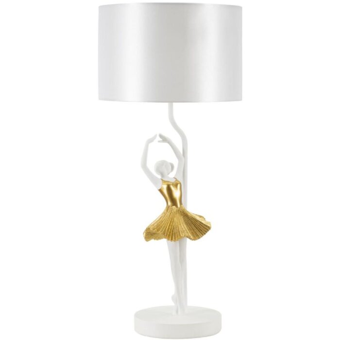 Mauro Ferretti lámpara de mesa bailarina E27 Ø 28x64 cm oro blanco