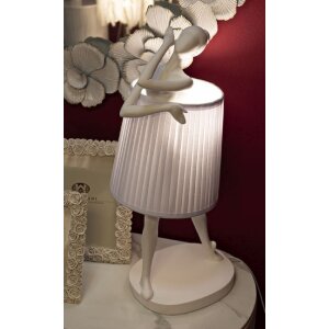 Mauro Ferretti lámpara de mesa Ballet E14 Ø 29x25x62,5 cm blanco