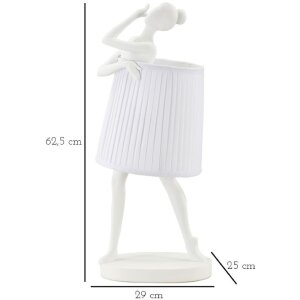 Mauro Ferretti lámpara de mesa Ballet E14 Ø 29x25x62,5 cm blanco