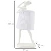 Mauro Ferretti lámpara de mesa Ballet E14 Ø 29x25x62,5 cm blanco
