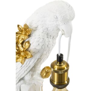 Mauro Ferretti lámpara de mesa loro E27 20x20x50,5 cm oro blanco