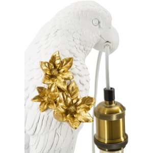 Mauro Ferretti lámpara de mesa loro E27 20x20x50,5 cm oro blanco