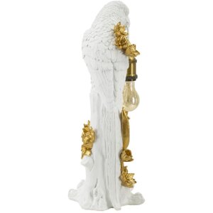 Mauro Ferretti lámpara de mesa loro E27 20x20x50,5 cm oro blanco