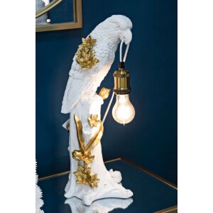 Mauro Ferretti lámpara de mesa loro E27 20x20x50,5 cm oro blanco