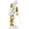 Mauro Ferretti lámpara de mesa loro E27 20x20x50,5 cm oro blanco