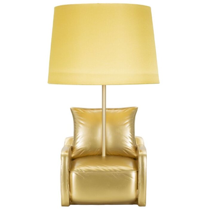 Mauro Ferretti lámpara de mesa de mediados de siglo E27 26x46 cm oro