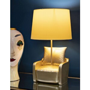 Mauro Ferretti lámpara de mesa de mediados de siglo E27 26x46 cm oro