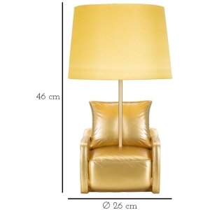 Mauro Ferretti lámpara de mesa de mediados de siglo E27 26x46 cm oro