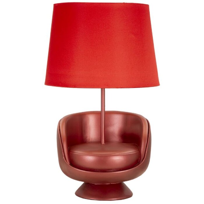 Mauro Ferretti lámpara de mesa de mediados de siglo E27 26x43 cm rojo