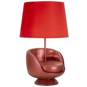 Mauro Ferretti lámpara de mesa de mediados de siglo E27 26x43 cm rojo