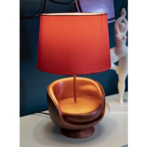 Mauro Ferretti lámpara de mesa de mediados de siglo E27 26x43 cm rojo