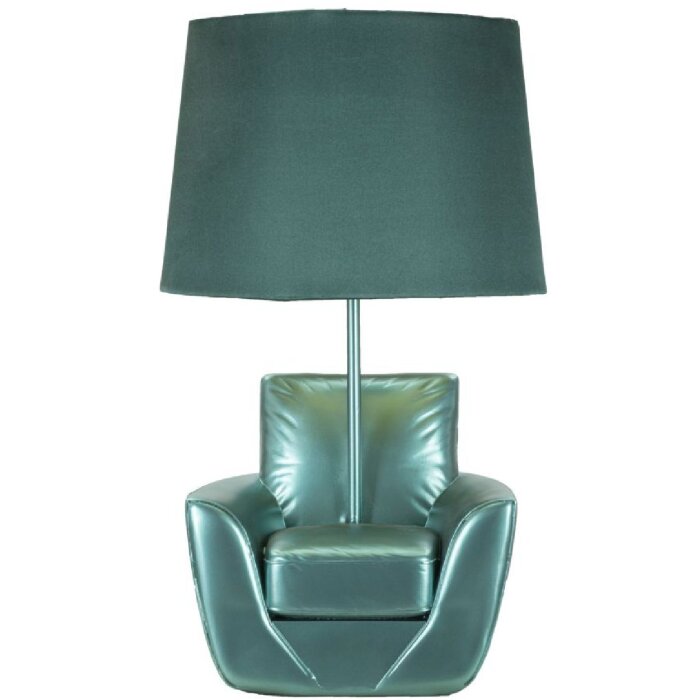 Mauro Ferretti lámpara de mesa de mediados de siglo E27 26x43 cm turquesa