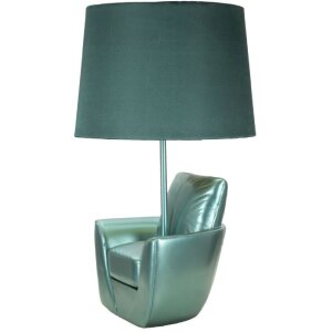 Mauro Ferretti lámpara de mesa de mediados de siglo E27 26x43 cm turquesa