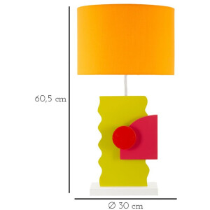 Mauro Ferretti Lámpara de mesa Color E27 30x60,5 cm multicolor