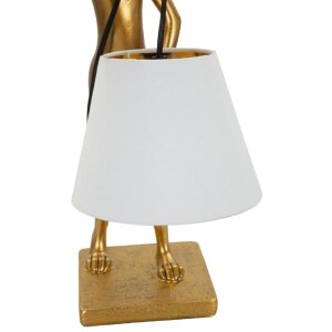 Mauro Ferretti Lámpara de mesa Conejos E14 26x16x47 cm dorado blanco