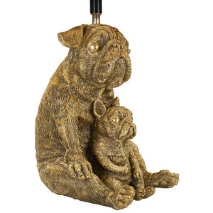 Mauro Ferretti Lámpara de mesa perro E27 26x43,8 cm dorado negro