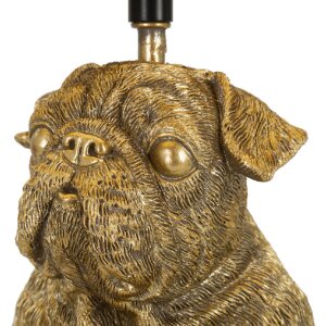 Mauro Ferretti Lámpara de mesa perro E27 26x43,8 cm dorado negro