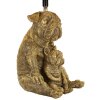 Mauro Ferretti Lámpara de mesa perro E27 26x43,8 cm dorado negro